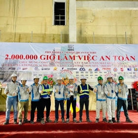 Dự án mở rộng nhà máy cà phê Nestle Trị An - TAF PHIN do Tổng thầu Gia Hoàng Phú xây dựng đạt 2.000.000 giờ an toàn Dự án mở rộng nhà máy cà phê Nestle Trị An - TAF PHIN do Tổng thầu Gia Hoàng Phú xây dựng đạt 2.000.000 giờ an toàn